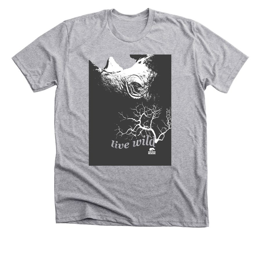 Live Wild, a Athletic Heather Premium Unisex Tee