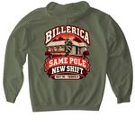 Mac 2?s to Firehouse #2, a Military Green Gildan Softstyle Pullover Hoodie (back-view)