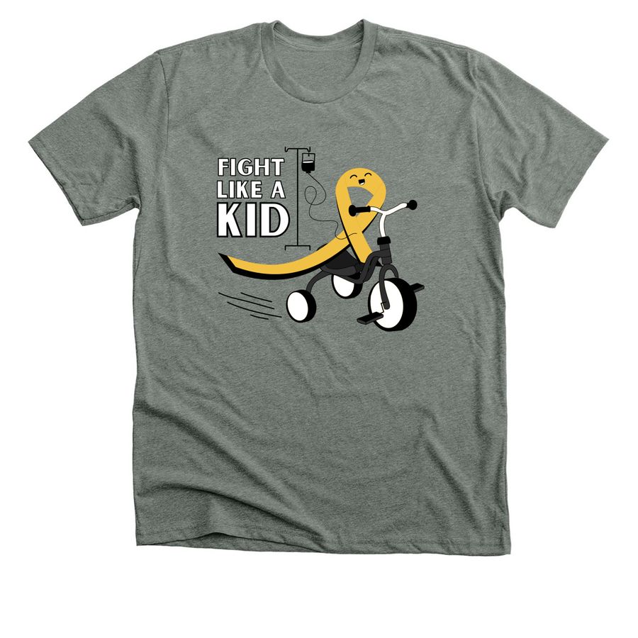 Fight Like A Kid, a Deep Heather Premium Unisex Tee