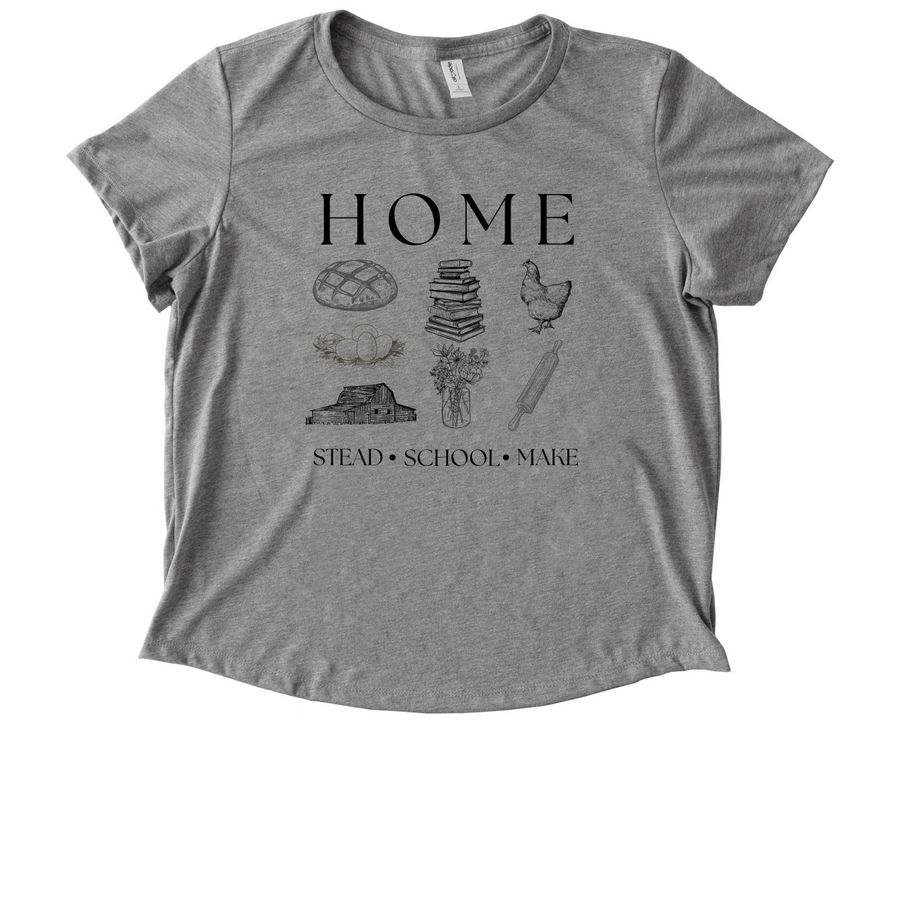 Home-Stead, School, Make, a Aluminum Grey Allmade Eco Triblend Women?s Scoop Neck Tee