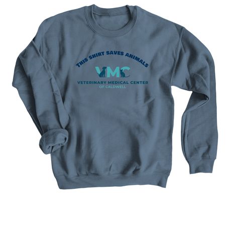 This Shirt Saves Animals, a Indigo Crewneck Sweatshirt