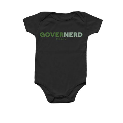 Governerd, Green Logo Black Infant Onesie
