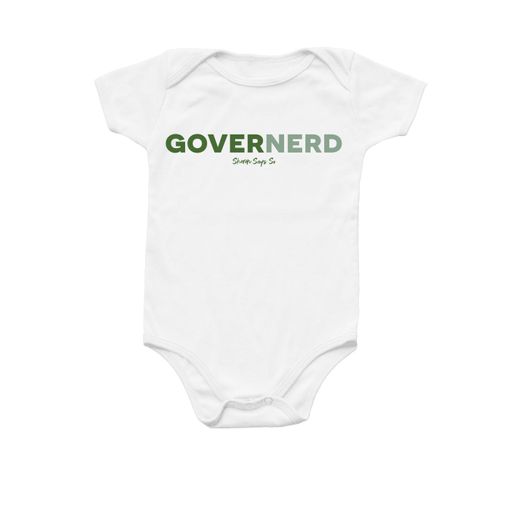 Governerd, Green Logo White Infant Onesie
