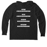 Backroadz Paranormal Shirt Logo 2, a Space Black Allmade Eco Triblend Hoodie Tee (back-view)