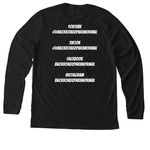 Backroadz Paranormal Shirt Logo 2, a Solid Black Blend Premium Long Sleeve Tee (back-view)