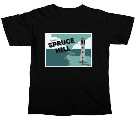 Find Love in Spruce Hill, a Black Comfort Colors Unisex Tee