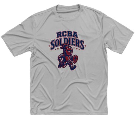 The Shielded Soldier Tee, a Silver Classic Performance Tee