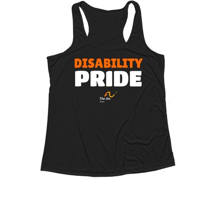 Women's Disability Pride Performance Tank, a Black Women's Performance Tank