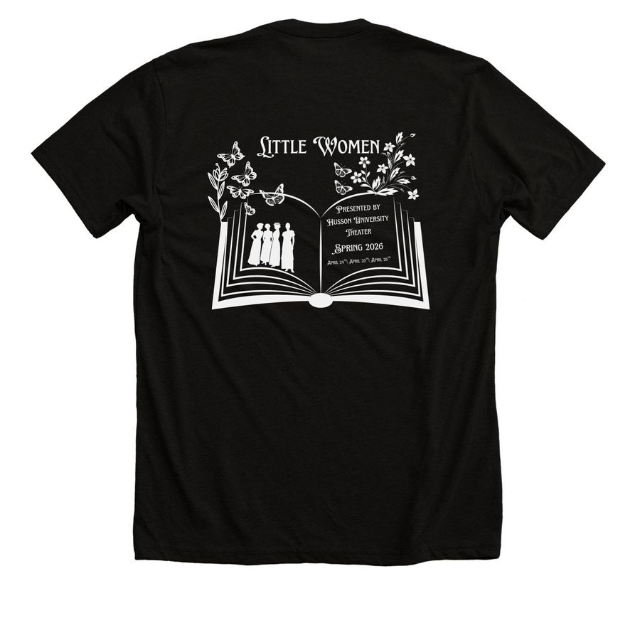 Little Women Cast Shirt Black, a Solid Black Blend Premium Unisex Tee (back-view)
