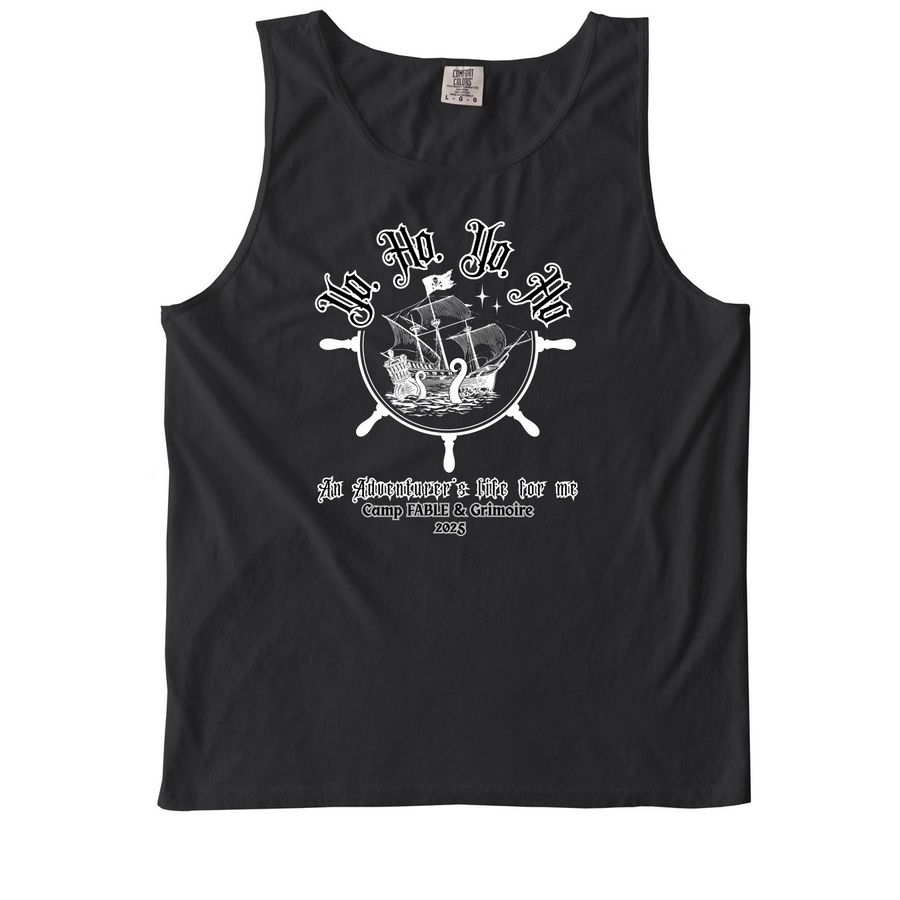 2025 Camp Fable, a Black Comfort Colors Tank Top