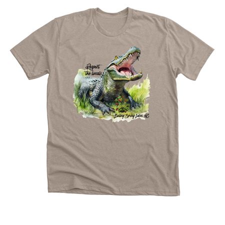 Respect the Locals Shirt, a Heather Stone Premium Unisex Tee