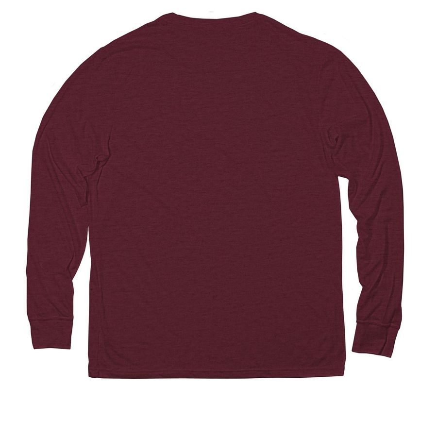 Becketwood: A vibrant, inclusive community.&nbsp;, a Vino Red Allmade Eco Triblend Long Sleeve Tee (back-view)