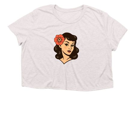 Flairware Flair, a Heather Dust Women?s Flowy Cropped Tee