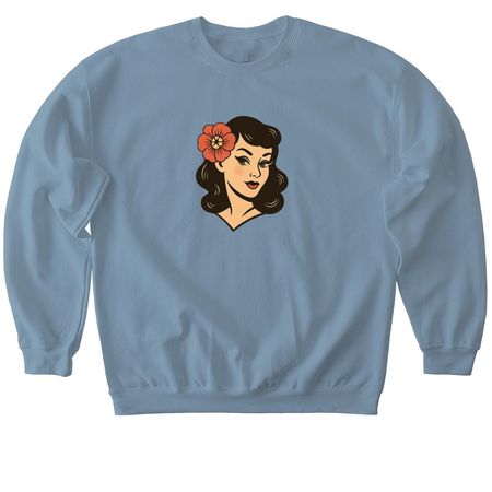 Flairware Flair, a Stone Blue Softstyle Crewneck Sweatshirt