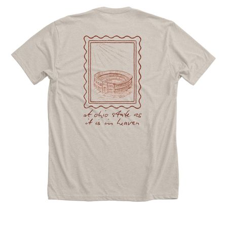 The White/Beige Stamp Collection, a Heather Dust Premium Unisex Tee