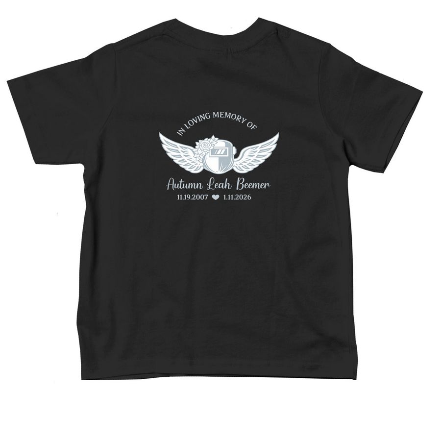 In memory of Autumn Beemer, a Black Toddler Tee (back-view)