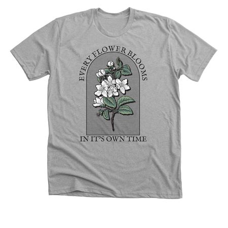 Blooms Tee, a Athletic Heather Premium Unisex Tee