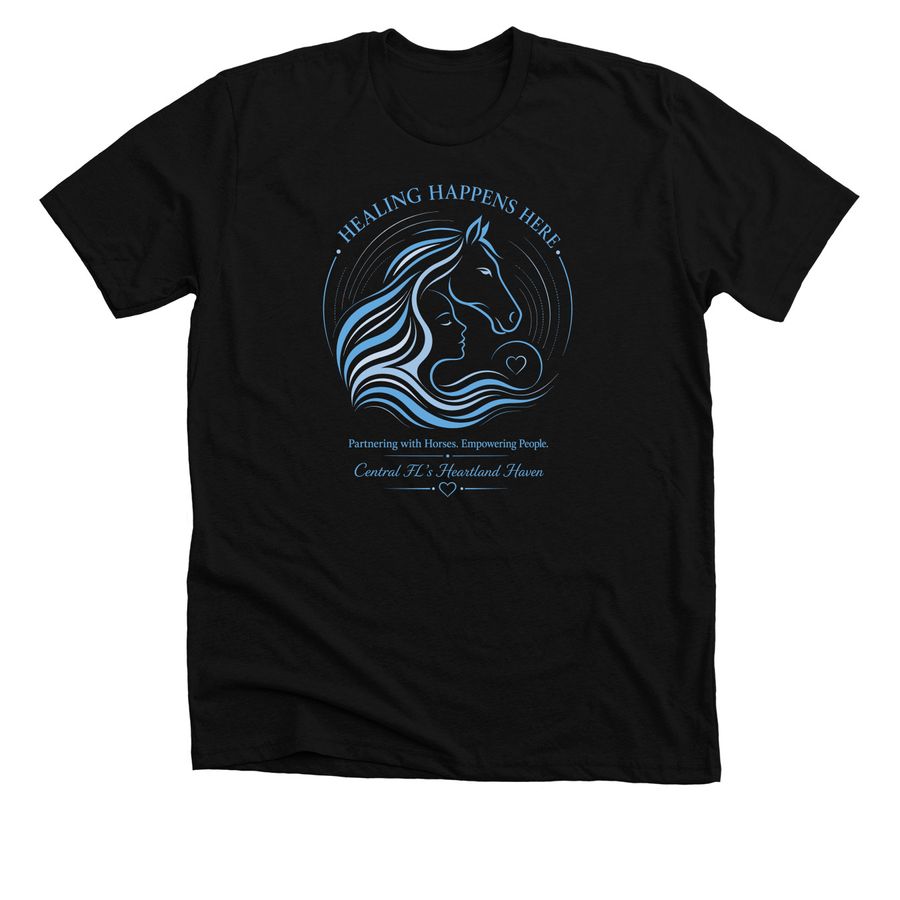 Heartland Haven - Healing Happens Here No. 4, a Solid Black Blend Premium Unisex Tee