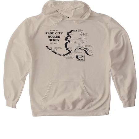 Home of Rage City Roller Derby, a Sand Gildan Softstyle Pullover Hoodie