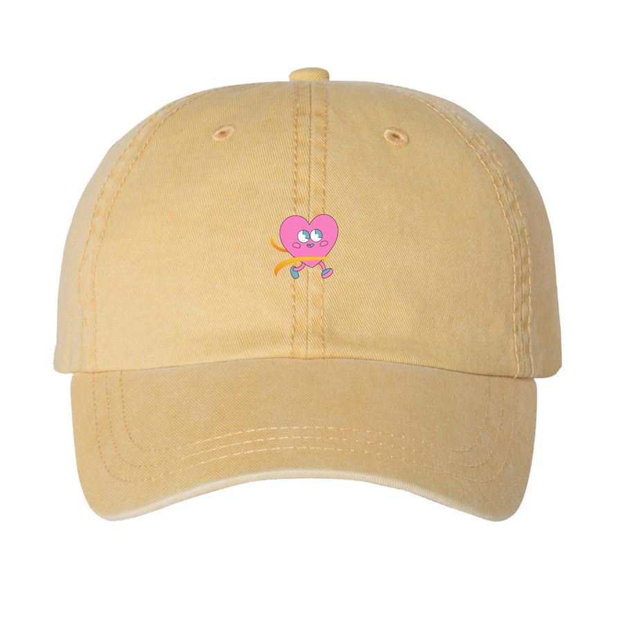 Amazing Grace | Hat Style 2, a Mustard Printed Pigment Dye Baseball Cap
