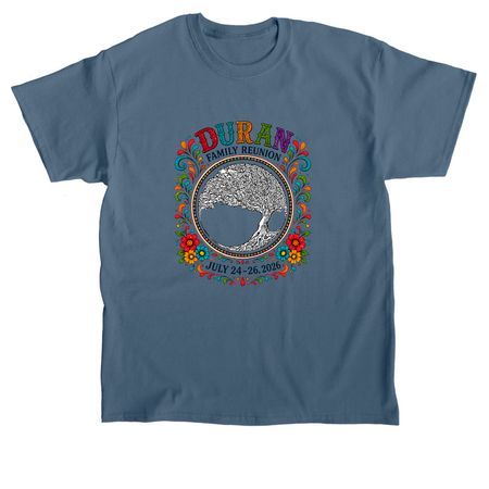 Duran Family Reunion 26 Option 2, a Indigo Blue Classic Unisex Tee
