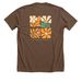 Adroit in Bloom (BACK DESIGN), a Heather Brown Premium Unisex Tee (back-view)