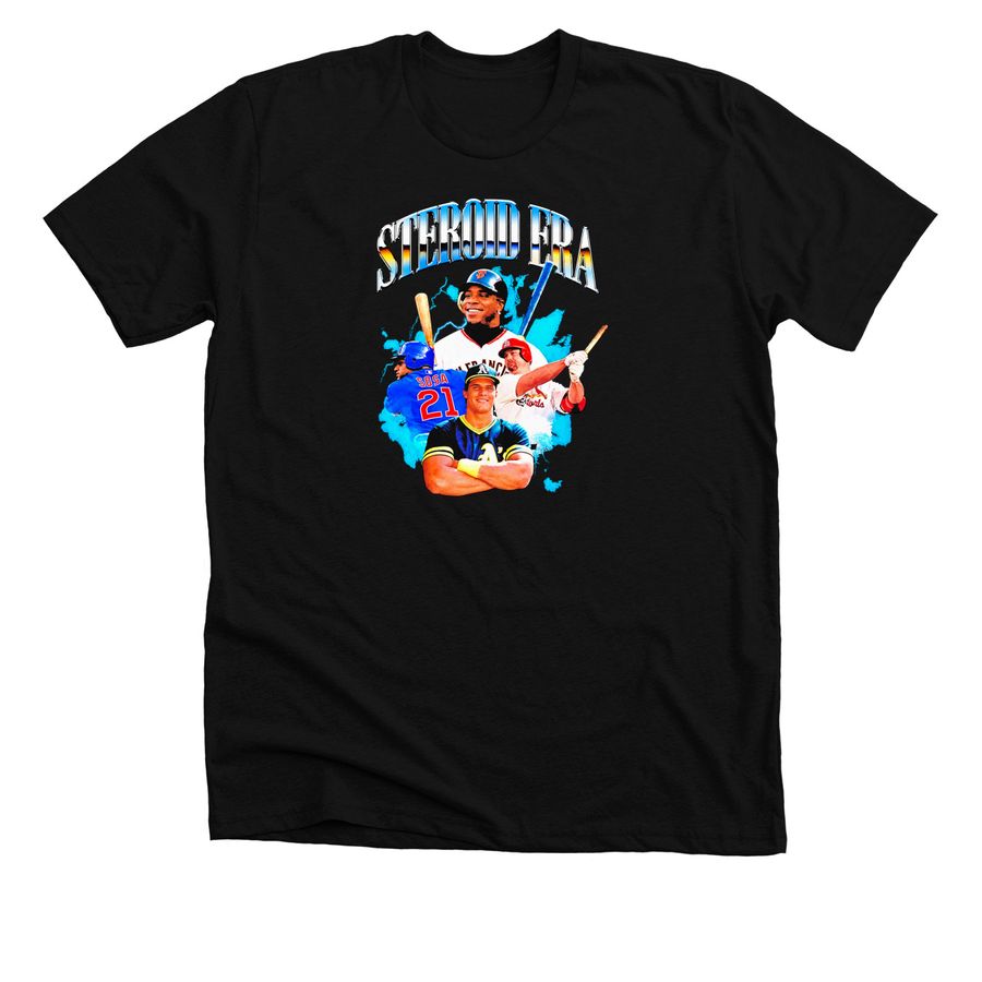 Steroid Era Baseball Legends MLB Home Run, a Solid Black Blend Premium Unisex Tee
