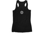 Qanuq itpitch, b****?, a Black Women's Racerback (back-view)