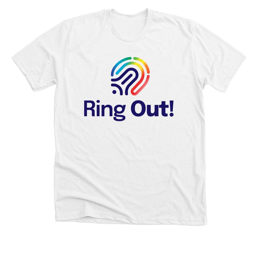 Ring Out Merch!, a Solid White Blend Premium Unisex Tee