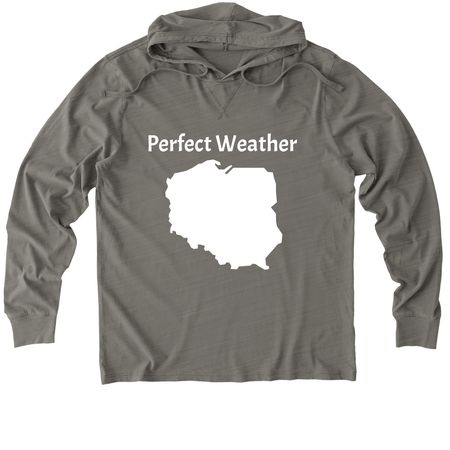 Some Places are Perfect, a Driftwood Grey Allmade Organic Cotton Mineral Dye Hoodie Tee