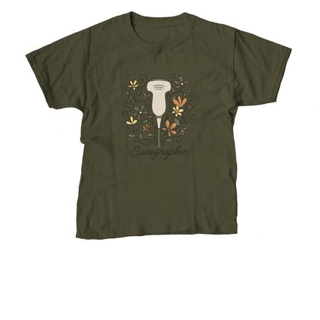 Pretty Probe&nbsp;, a Military Green Youth Unisex Tee