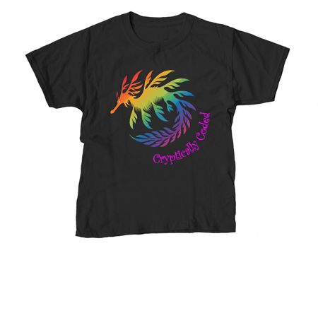 Cryptically Coded Seadragon, a Black Youth Unisex Tee