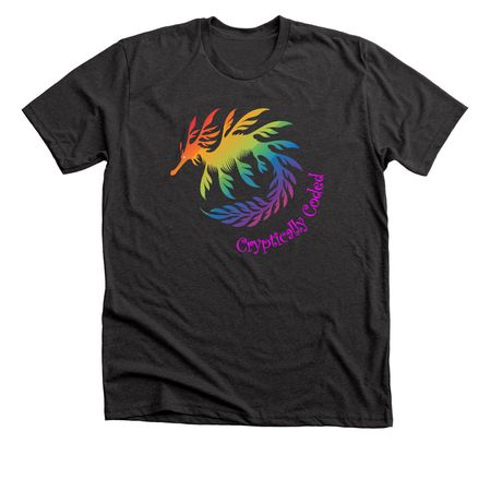 Cryptically Coded Seadragon, a Dark Grey Heather Premium Unisex Tee