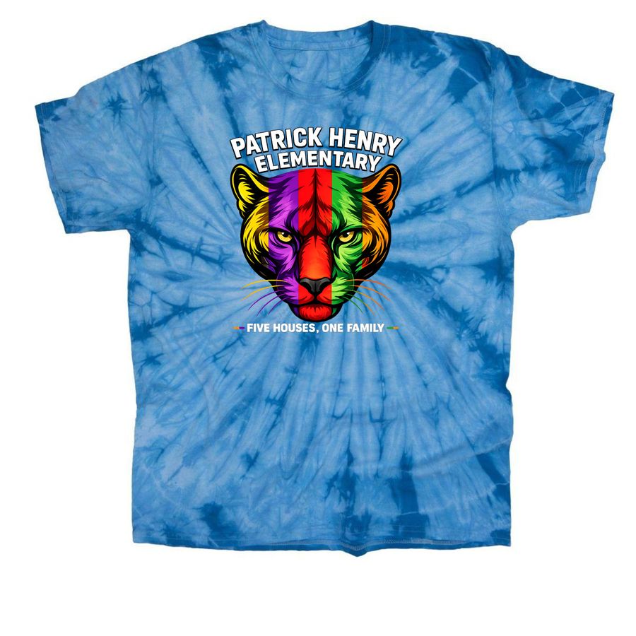 Five Houses (School Pride), a Baby Blue Classic Tie Dye Tee