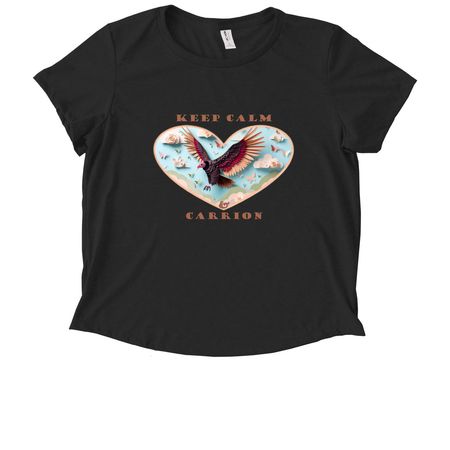 Keep Calm & Carrion, a Deep Black Allmade Eco Triblend Women?s Scoop Neck Tee