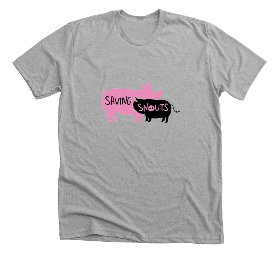 Saving Snouts Logo Tee, a Athletic Heather Premium Unisex Tee