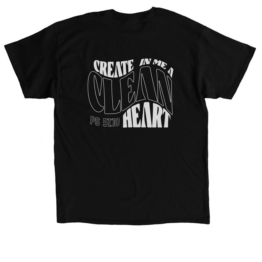 Ignite Psalm 51:10 Shirt - Youth & Adult, a Black Classic Unisex Tee (back-view)