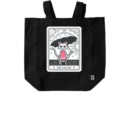 The Escort, a Black Recycled Cotton Tote Bag