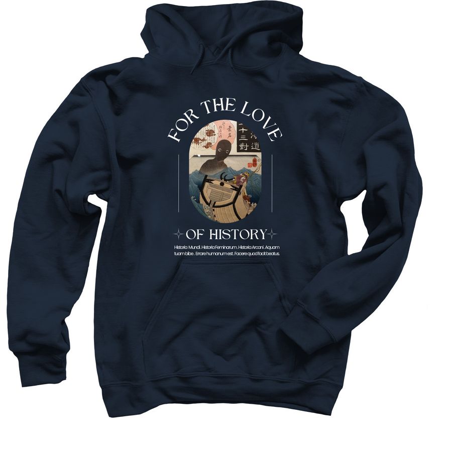 Spooky History : Umibozu, a Navy Pullover Hoodie