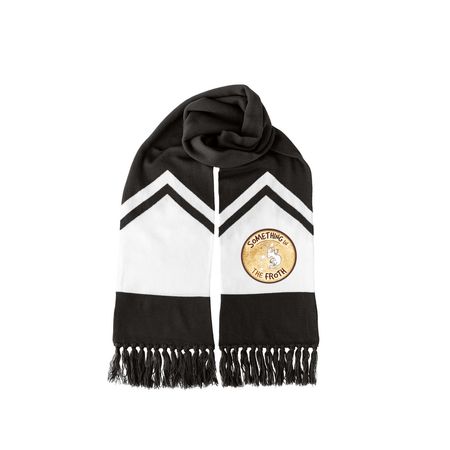 Something around your neck, a Black/ White Two-Tone Gameday Scarf