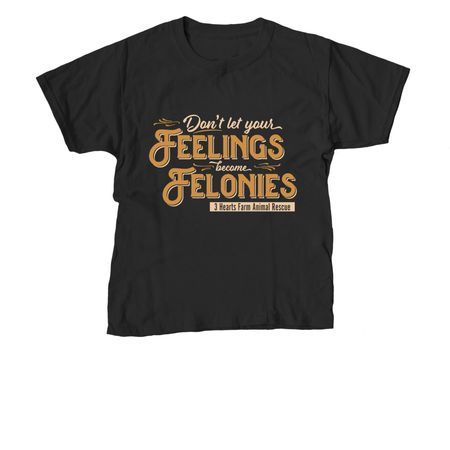 Feelings Fundraiser, a Black Youth Unisex Tee