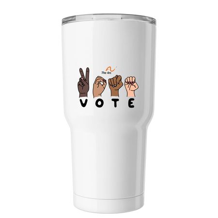 Voting Matters Tumbler, a White Insulated Tumbler