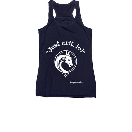 "Just crit, lol", a Navy Women's Racerback