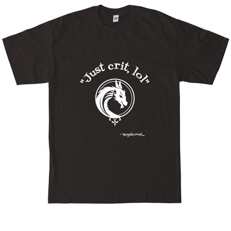 "Just crit, lol", a Black Tall Classic Unisex Tee