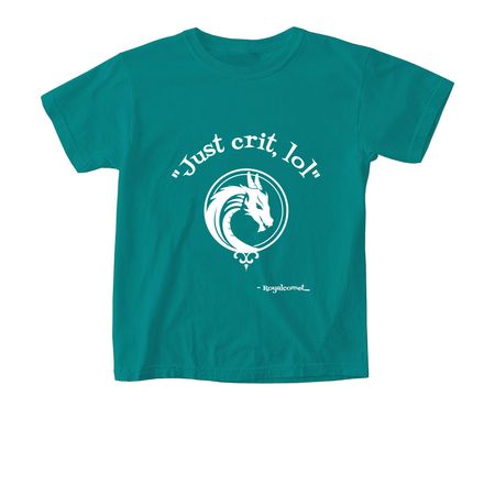 "Just crit, lol", a Seafoam Comfort Colors Youth Tee