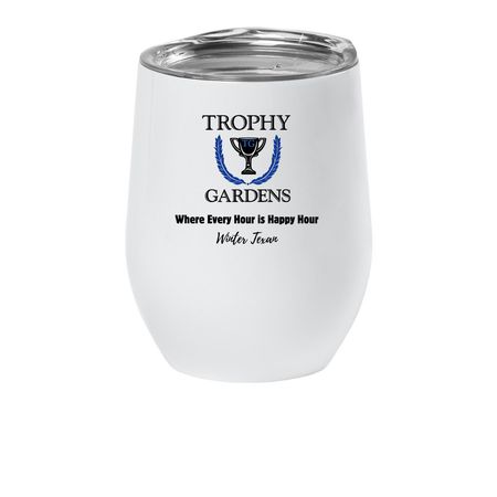 TG Wine Tumbler 2, a White Insulated Wine Cup