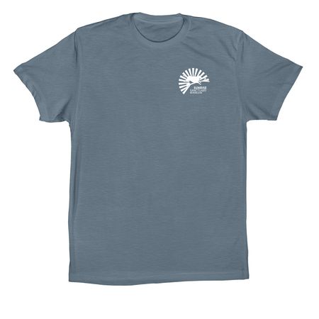 Alice Shirt with Badge Logo, a Slate Premium Cotton Tee