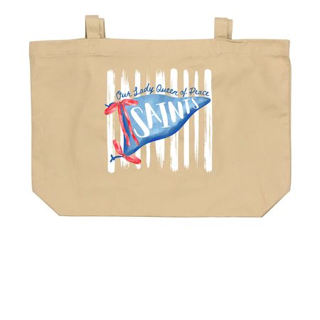 We Love The Saints, a Oyster Large Organic Cotton Tote Bag