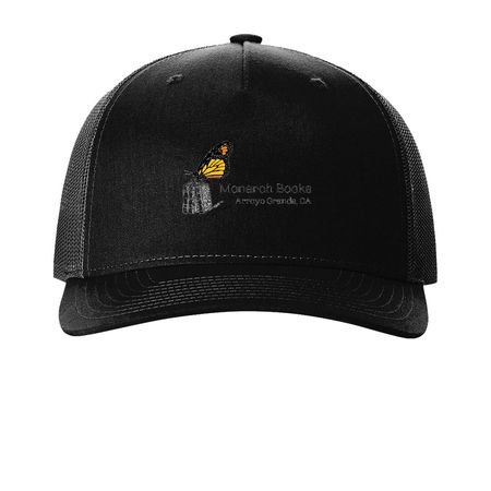 Monarch Books Merch- Hats, a Black Printed Five-Panel Trucker Cap