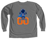 Otto Strong&nbsp;, a Grey Comfort Colors Long Sleeve Tee (back-view)